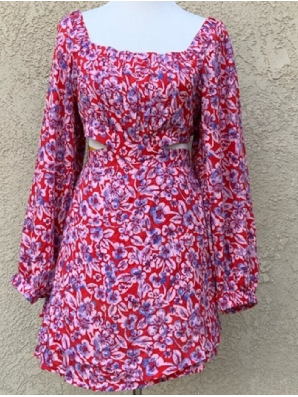 Free People Jael Floral Cutout Dress